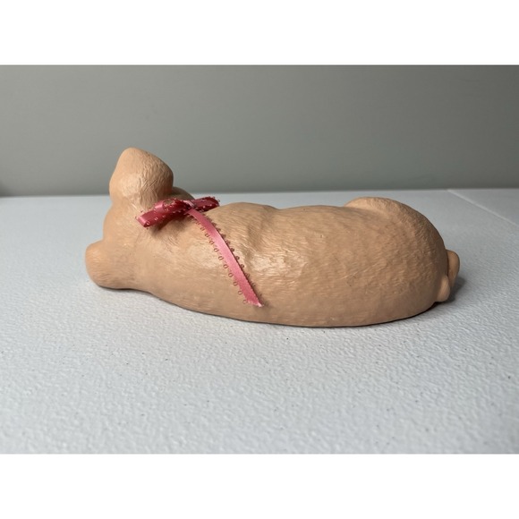Vtg Ceramic Pig Pink With A Bow Kitchen House Decor Wall Hanging - Picture 5 of 10